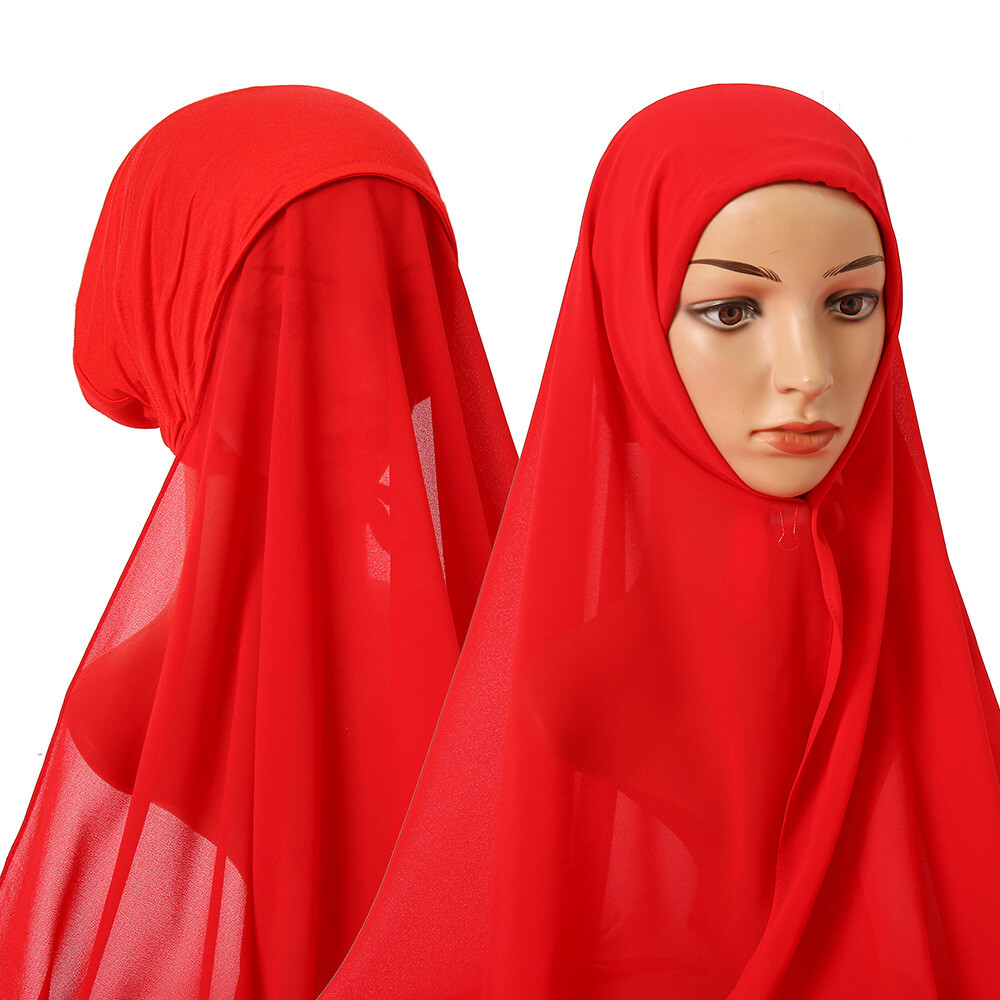 Women Muslim Headscarf Hijab Bonnet Cap Instant Turban Wrap Amira Hat Scarf