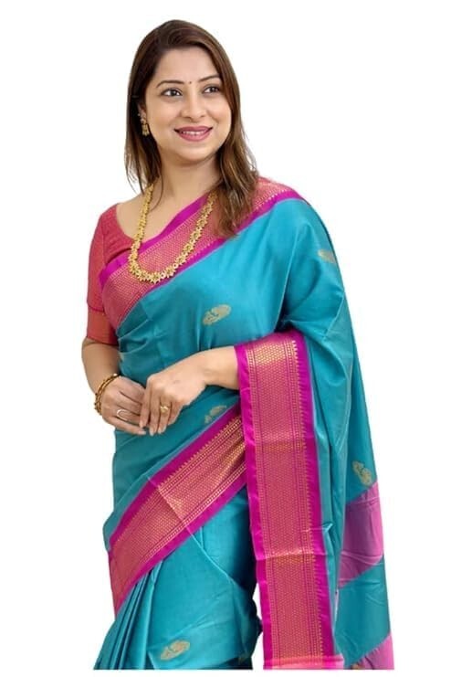 Women’s Zari Work, Cotton Silk Fabric