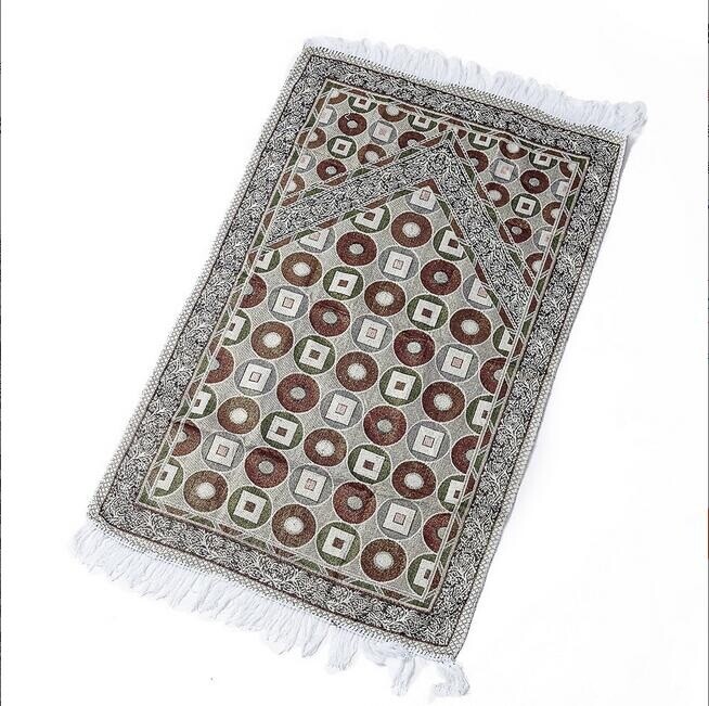 Islamic Meditation Mat Turkish Portable Muslim Prayer Rug Carpet Tassel Worship
