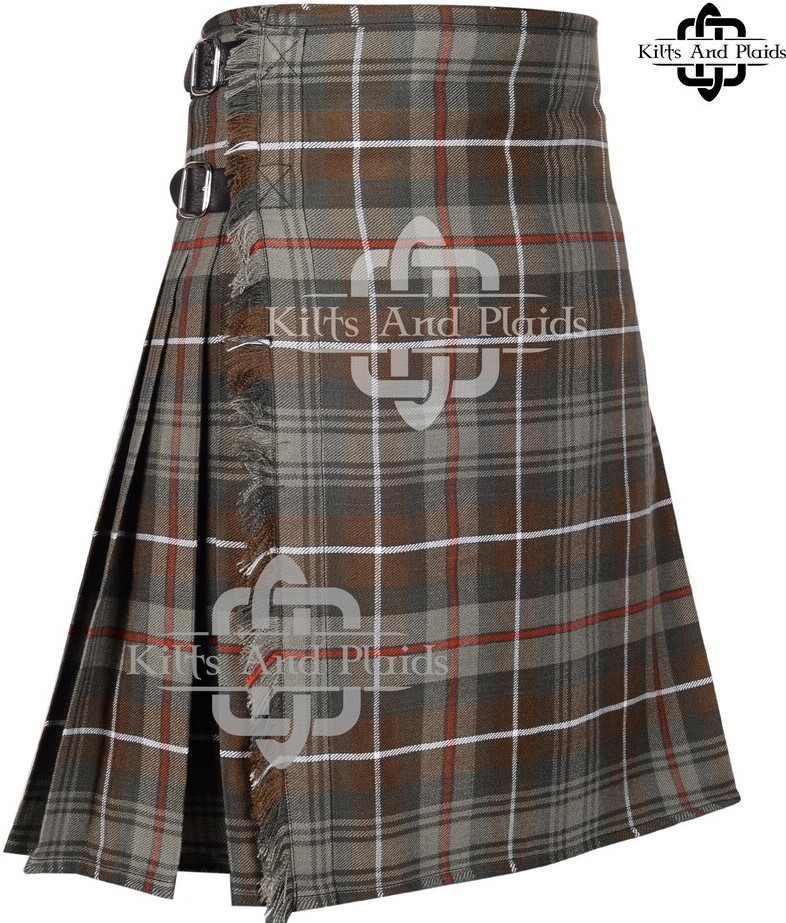 Mackenzie Weathered Tartan 8 Yard Kilt Scottish Traditional Highlander Kilt