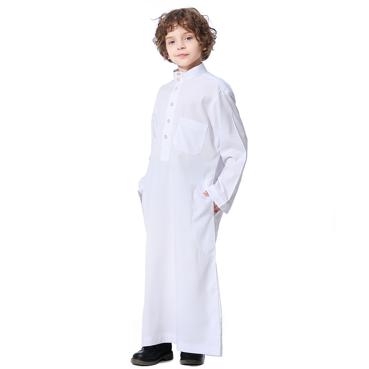 Saudi Kids Boys Thobe Thoub Robe Dishdasha Islamic Arabic Clothing Abaya Dress