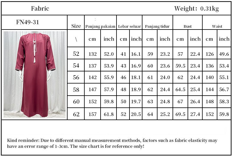 Saudi Men Abaya Muslim Kaftan Jubba Thoub Thobe Dishdasha Arab Long Robe Ramadan