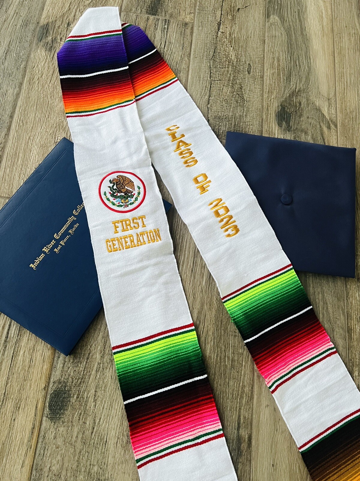 Mexican zarape graduation sash class of 2023 sarape stole grad Estola Sashes