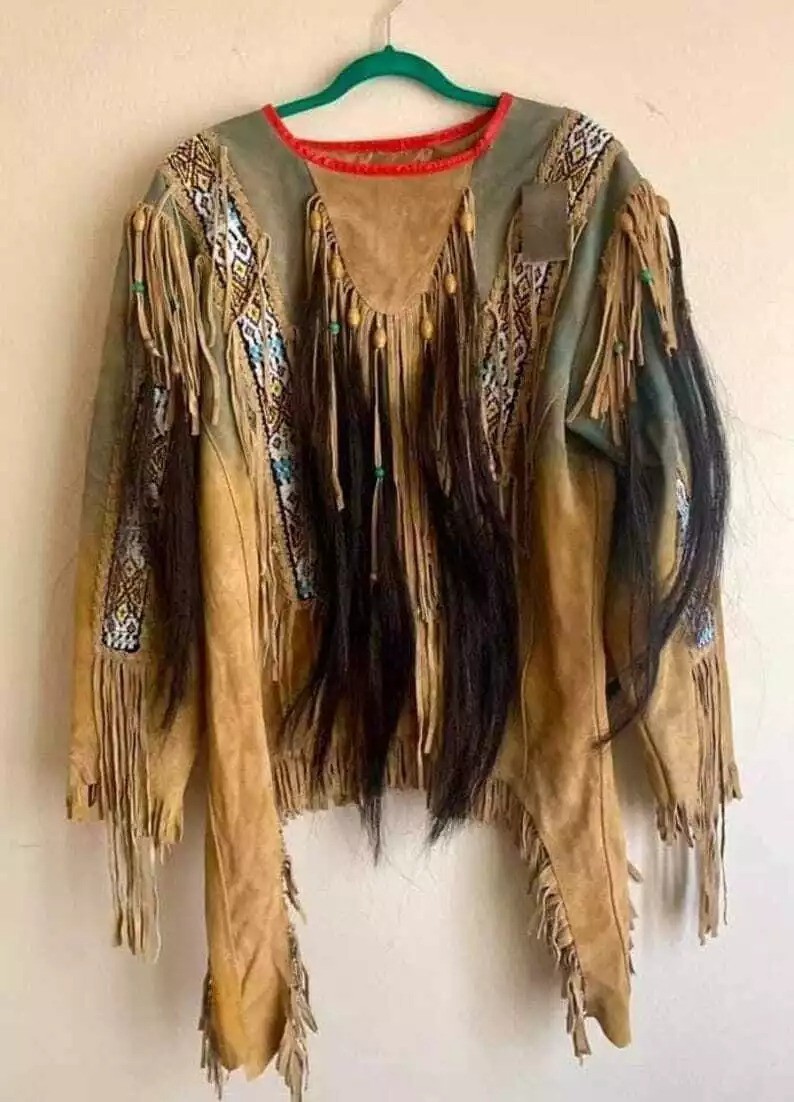 Plains Beaded War Shirt, Old Native American Tasseled War Shirt, Pow Wow Outfit