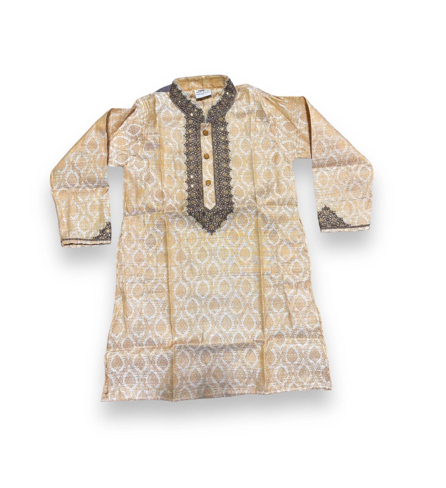 Traditional Boys Embroidery Work Cotton Kurta- 06