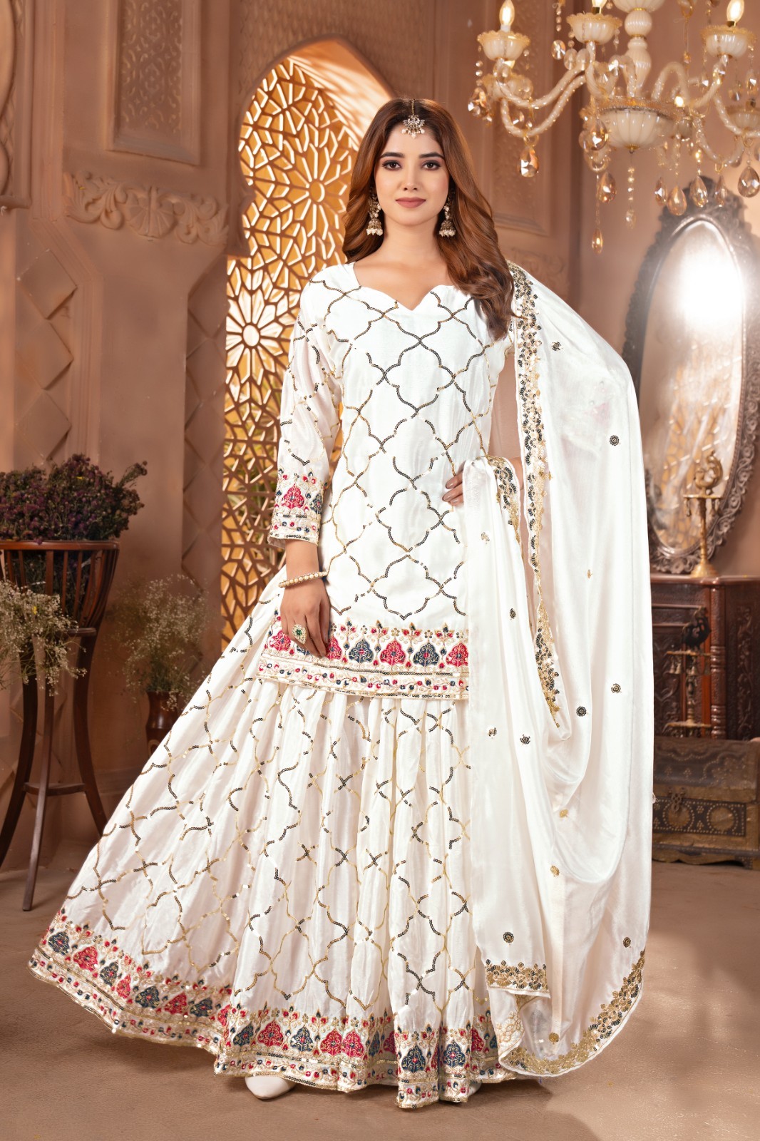 Latest Collection Heavy Faux Georgette Salwar Kameez With Dupatta For Women