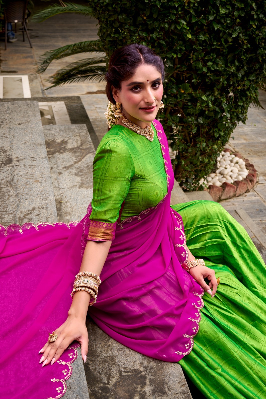 INDIAN WEDDING BOLLYWOOD CHOLI WEAR WOMEN LEHENGA PAKISTANI DESIGNER PARTY POLY