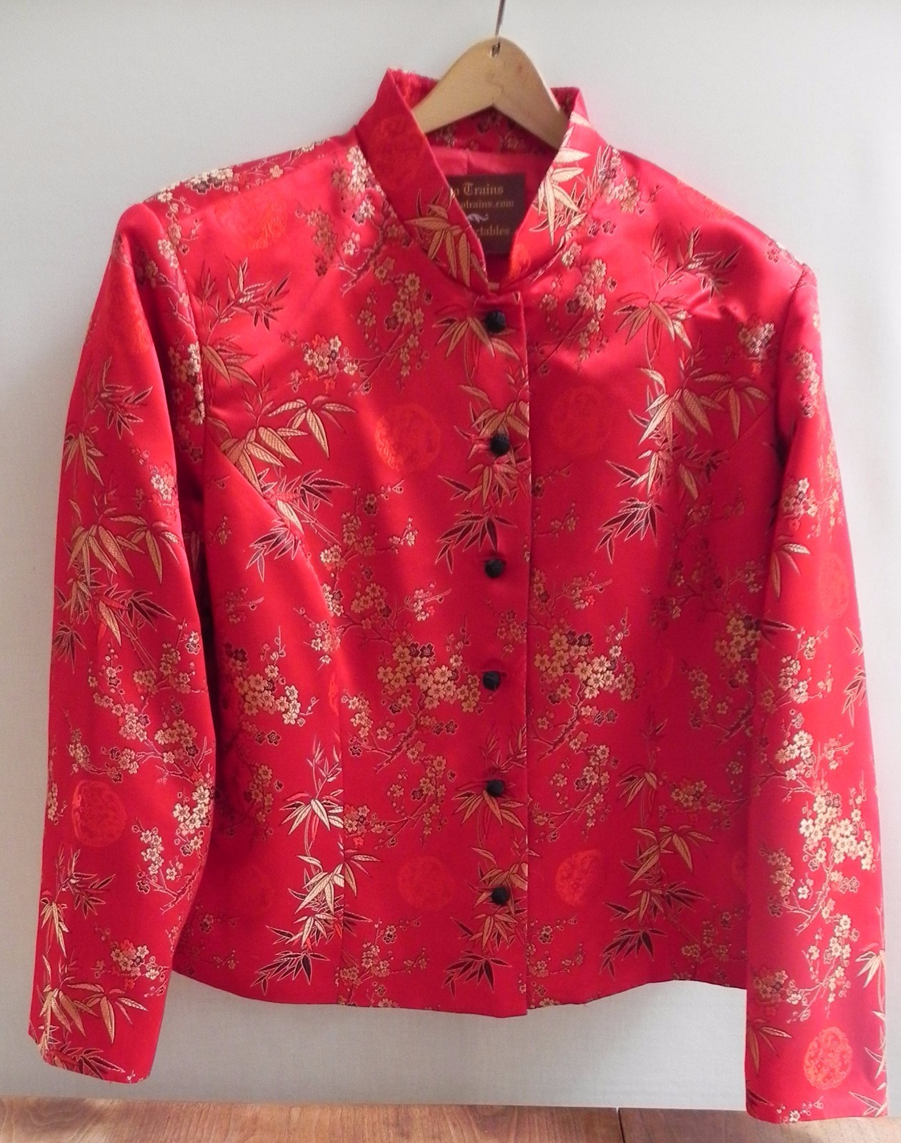 Asian Oriental Chinese Silk Jacket Lady’s Chinese Red “BEAUTIFUL”