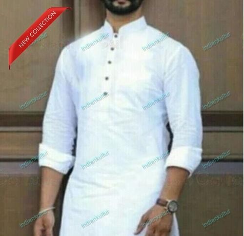 Mens Shirt Kurta Cotton Indian PunjabiClothing Dress Men Long Kurta With Pajama