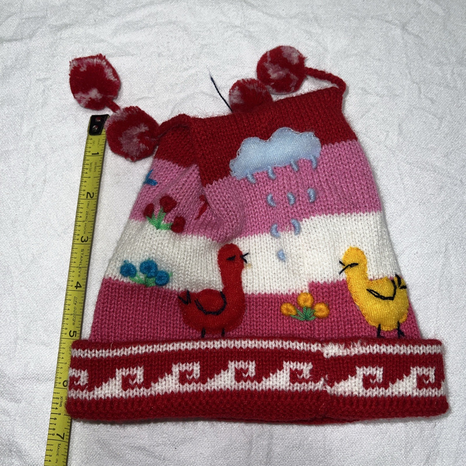 Handmade Chullo for kids – Peruvian Warmer hat for Winter knitting in Woll