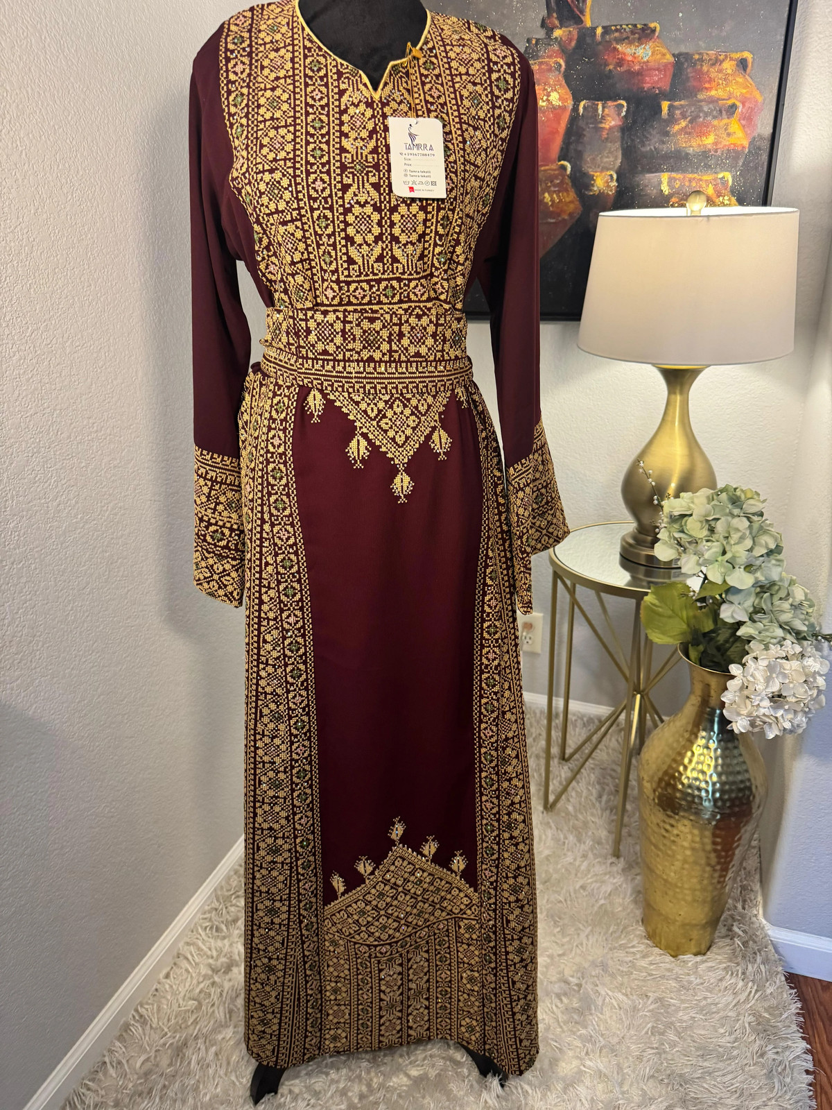 Tarif Thobe – Women’s Embroidered Dress, Perfect for Eid, Abaya, Ramadan