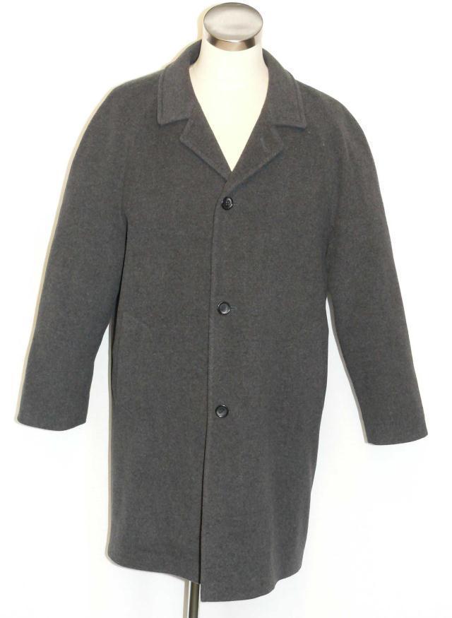 GRAY WOOL LONG Over COAT Men GRAY German Winter WARM Suit Jacket/Eu54/c50″/XL