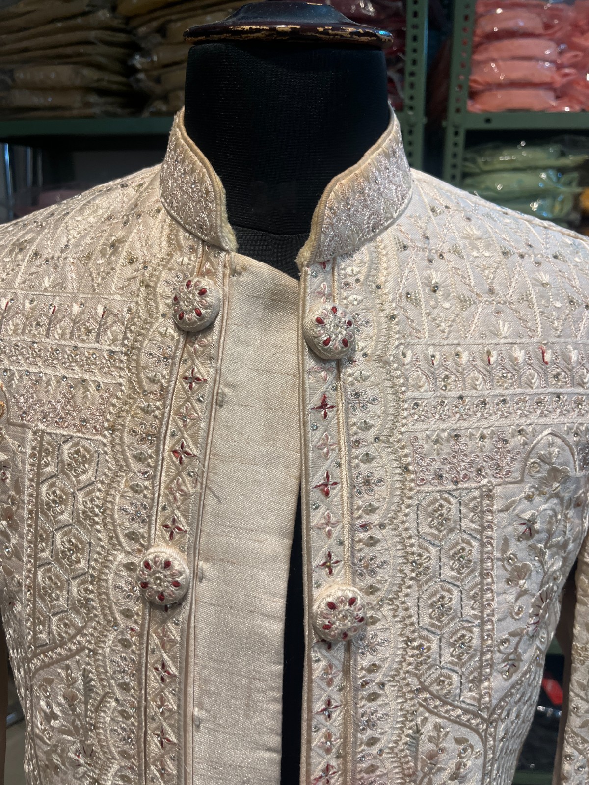 handwork Sherwani Men Wedding Party Indo Western Indian Pakistani Ethnic Wear