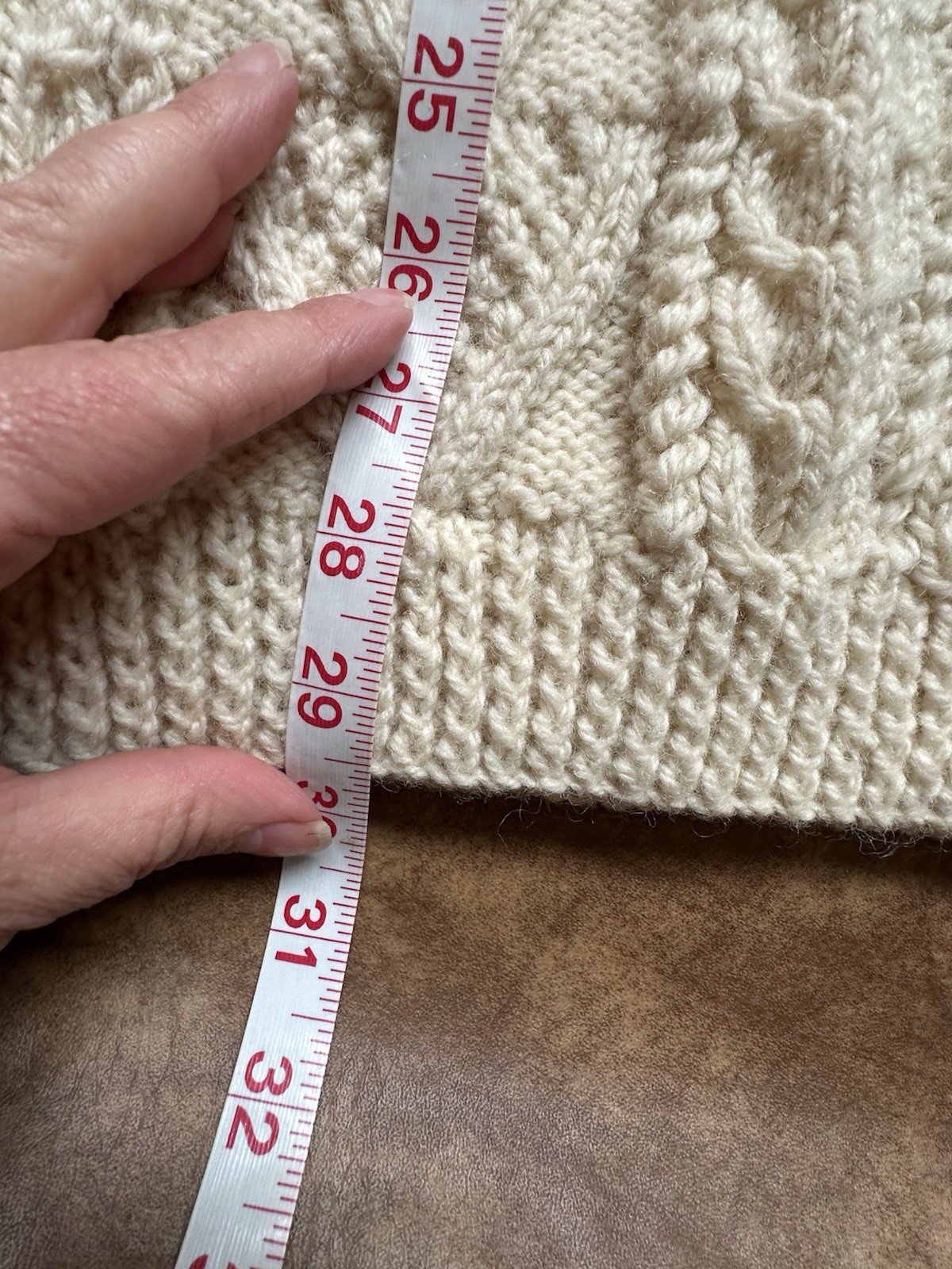 Aisling Aran Crafts Men’s X-LARGE 100% Wool Fisherman’s Crewneck Made in Ireland