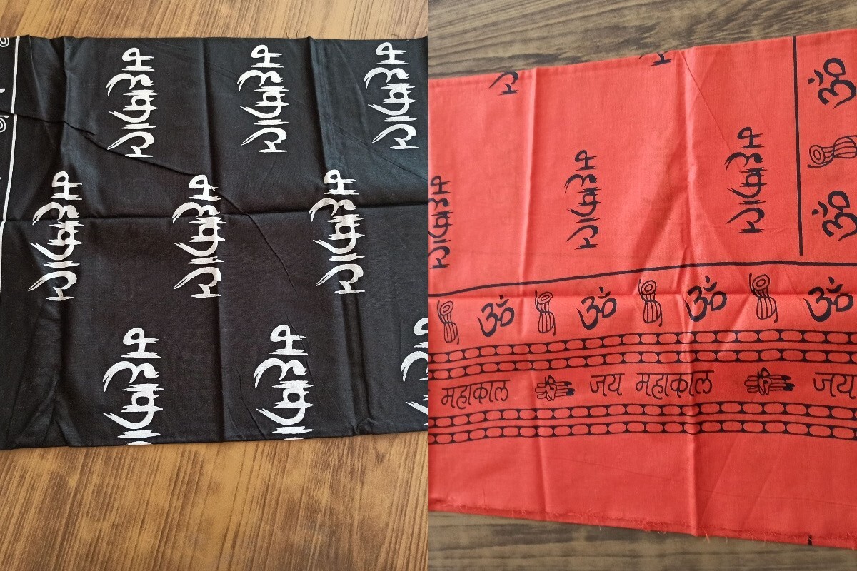 COMBO MAHAKAL(LORD SHIVA) PRINTED STOLE /DUPATTA PUJA FASHION BANARAS RELIGIOUS