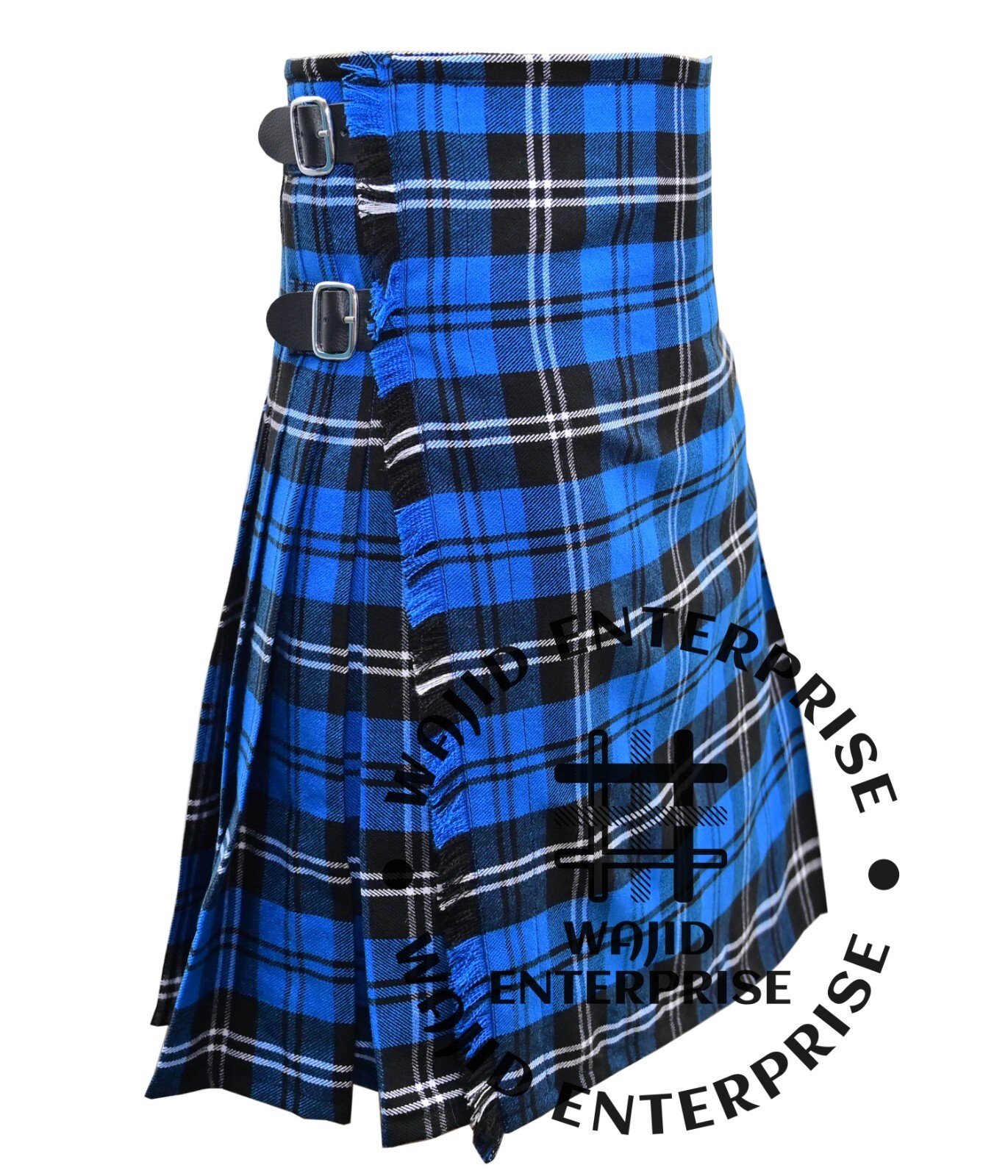 Scottish Handmade Ramsey Blue Tartan 8 yard Kilt & Accessories Package for Men’s