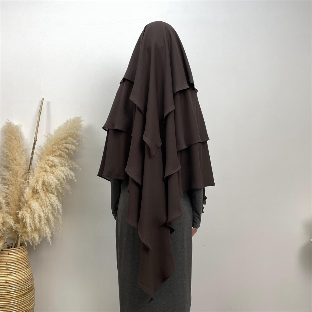Ramadan One Piece Prayer Scarf Hijab Khimar Muslim Women Niqab Dress Abaya Arab