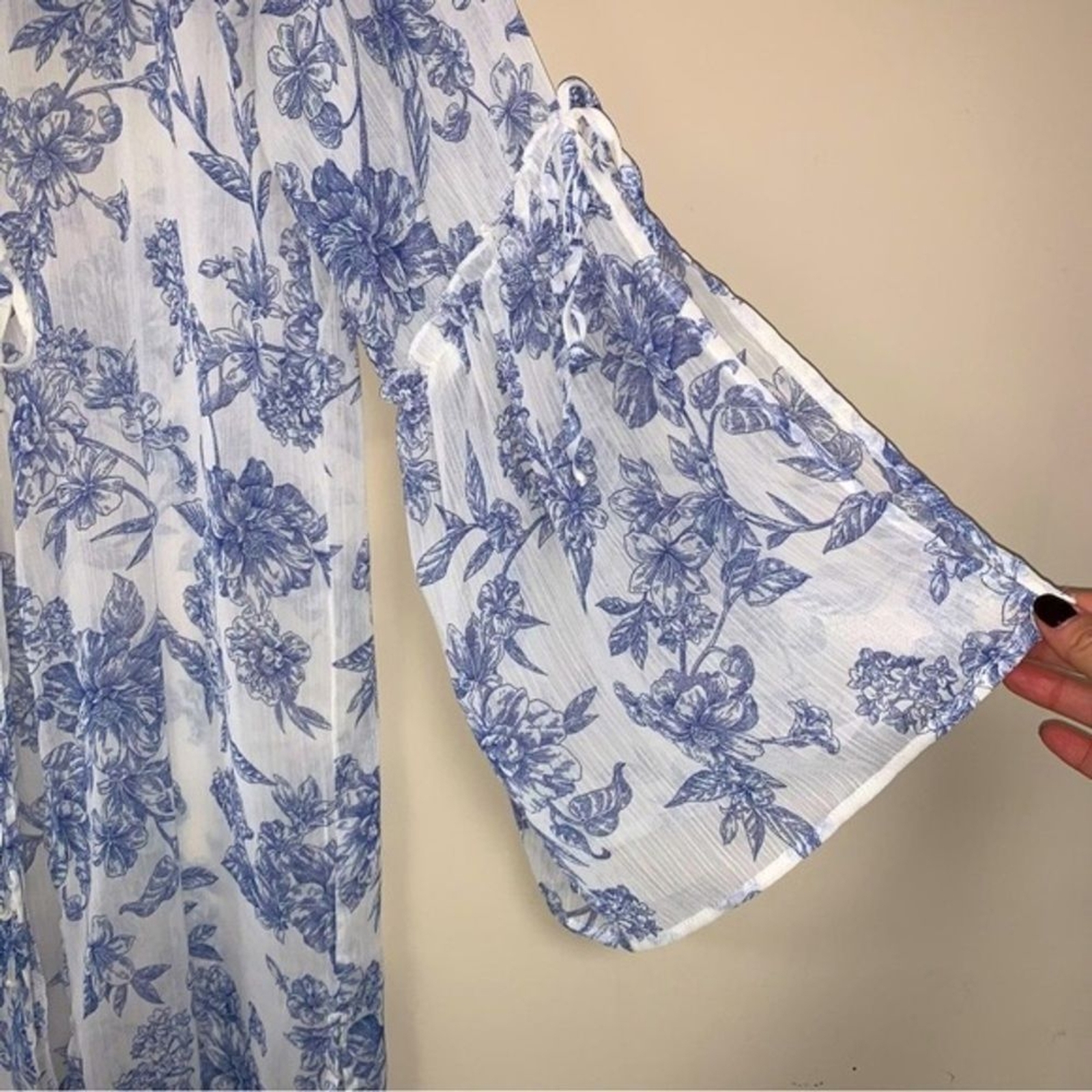 Band of Gypsies Bohemian Kimono Duster Cardigan Women’s XS Med Robe Toile Floral