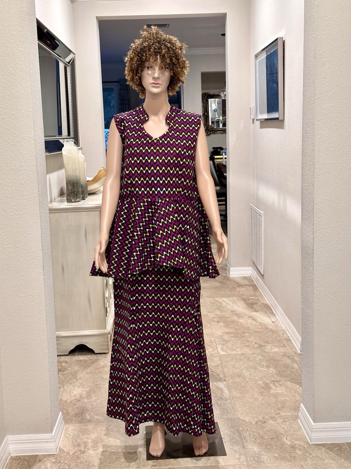 Women’s African Ankara Dress. 2 Piece