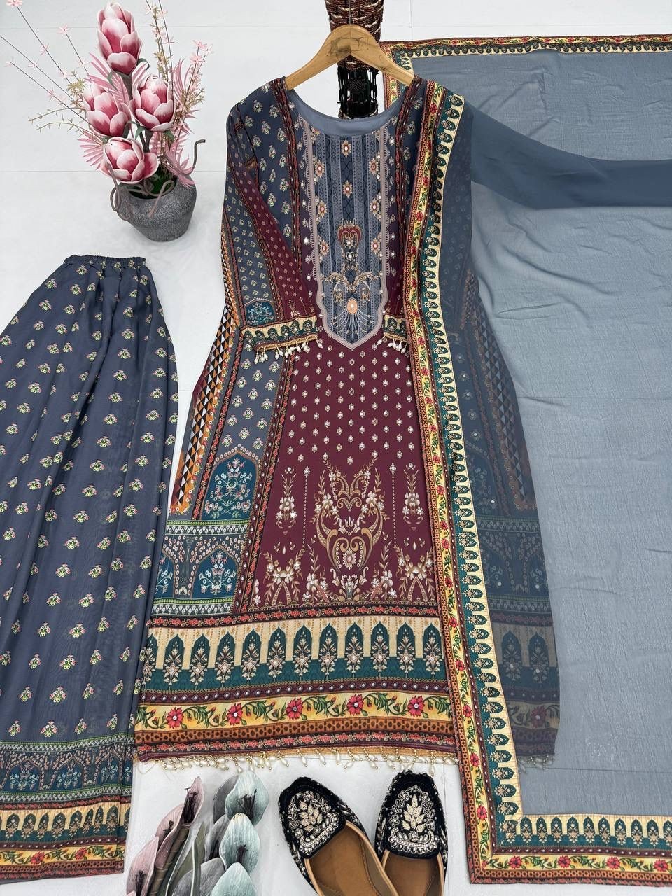 Sharara Plazoo Suit Party Wear Pakistani Wedding Salwar Kameez palazoo suit eid