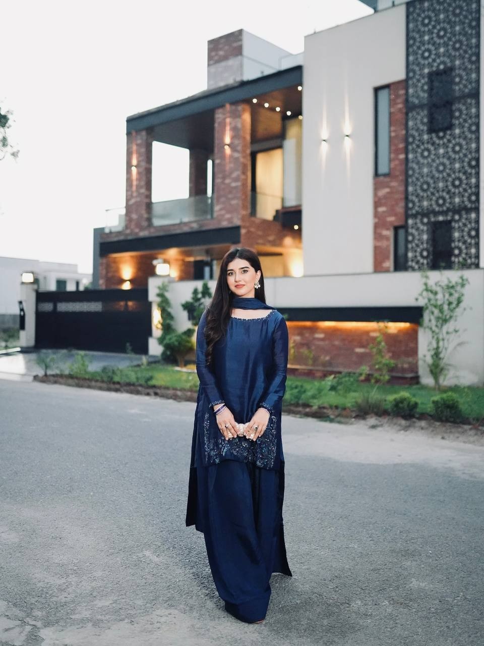 Blue salwar kameez Readymade wedding party salwar suit Pakistani Suits For women
