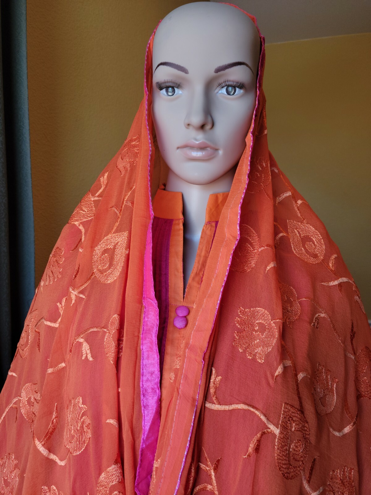 Ready Made Chanderi Silk Churidar Salwar With Beautiful pattern, bust 38 inch