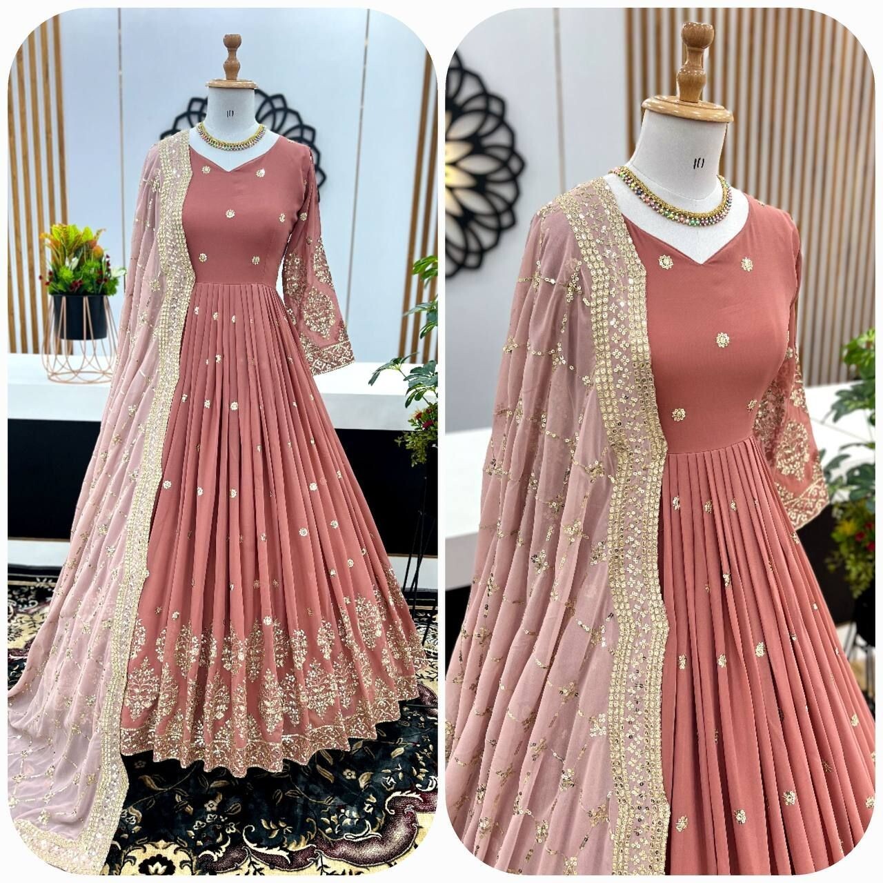 Anarkali Gown Pakistani Salwar Kameez Ready made Indian Wedding Party Bollywood