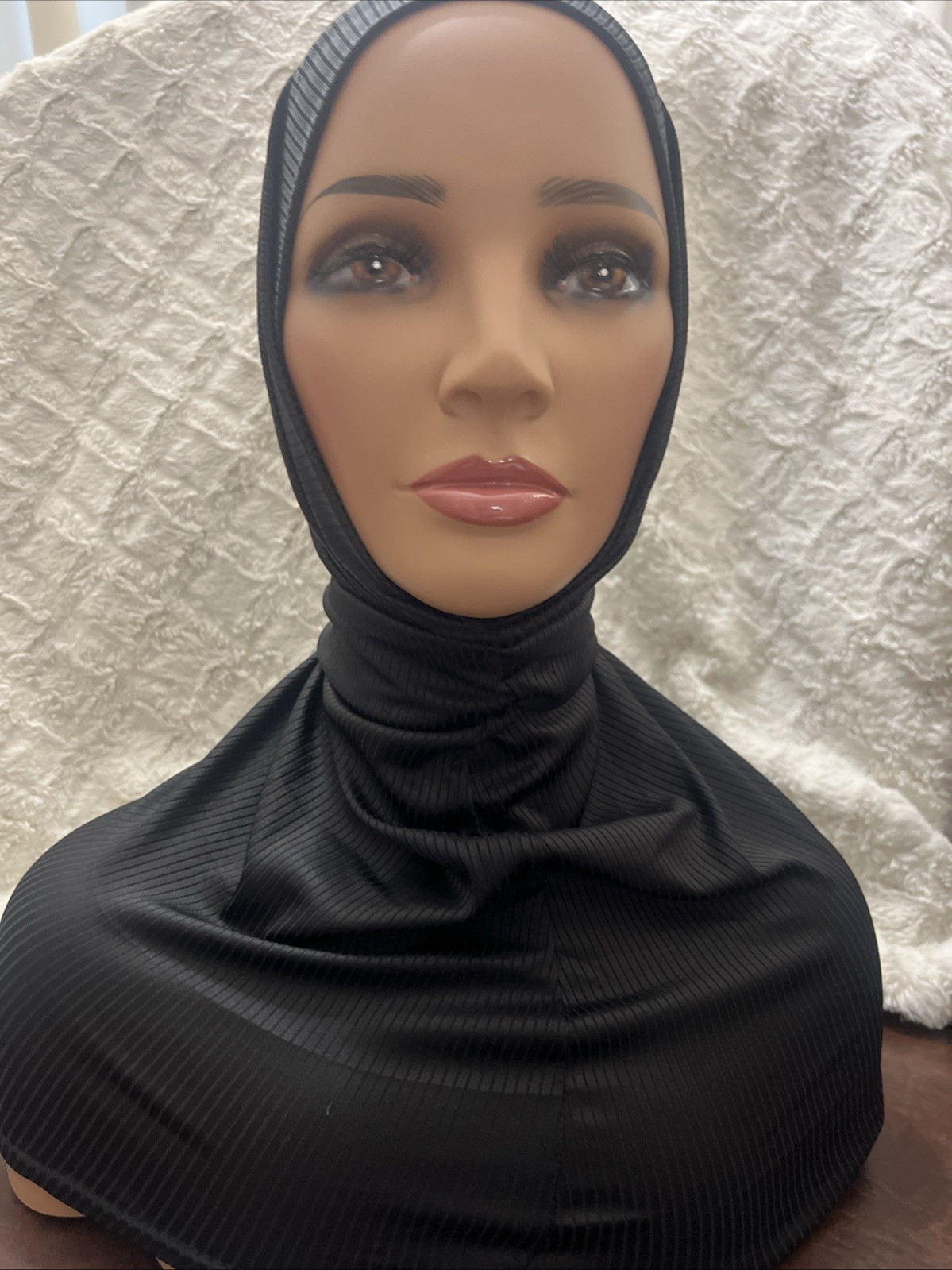 Instant Hijab for Ladies with Tie Back Sport Premium Quality Jersey Black New