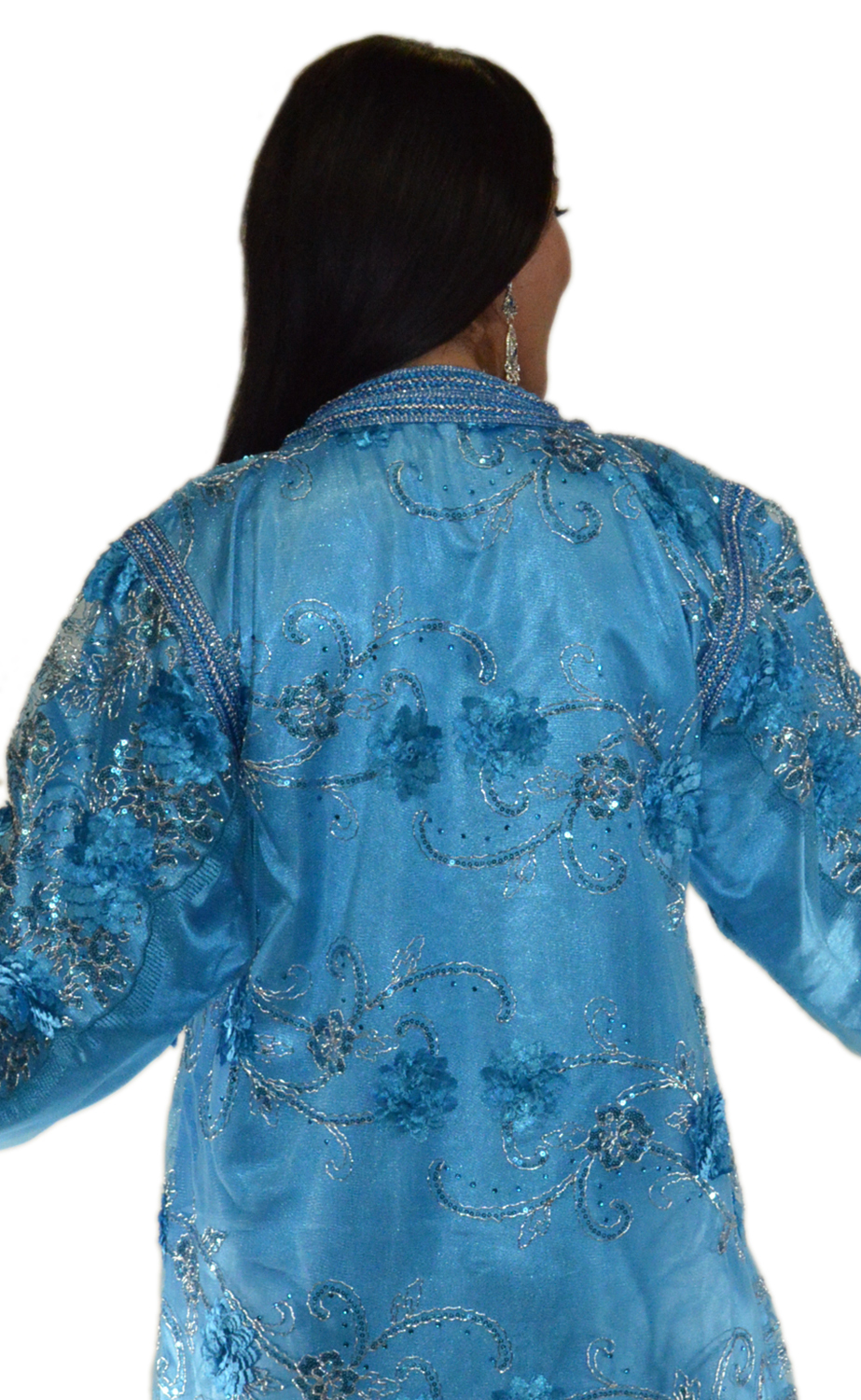 Moroccan Caftan handmade Kaftan Wedding Gown Dress 2 Pieces Fits SMALL to Large
