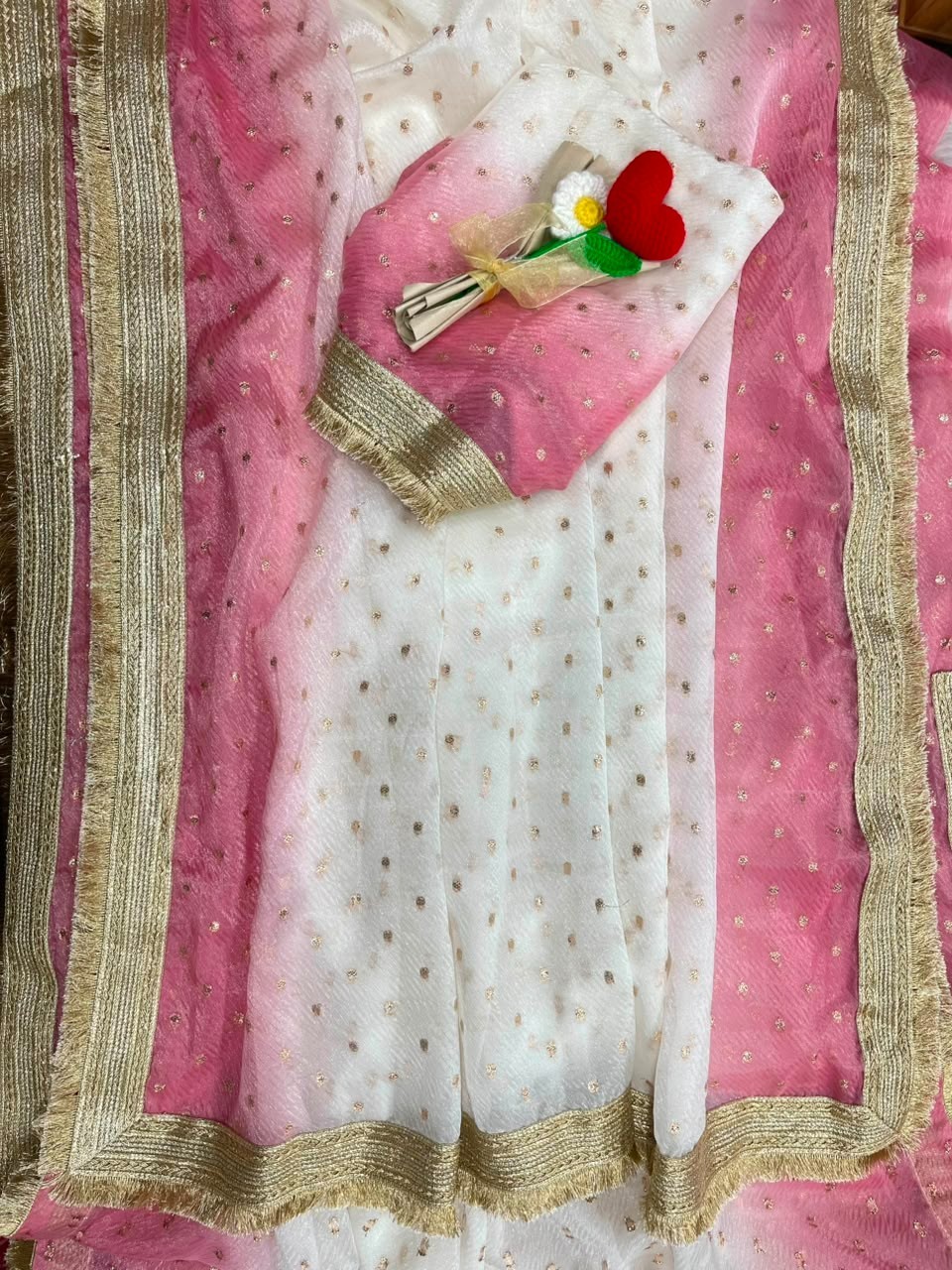 Bollywood Style Heavy Saree Blouse Bridal Indian Designer Pakistani Women Sari