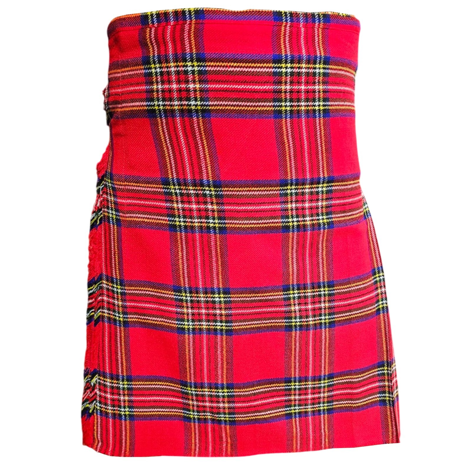 Men’s 5 Yard Royal Stewart Tartan Scottish Kilt – 13oz Wool Blend, 24” Length