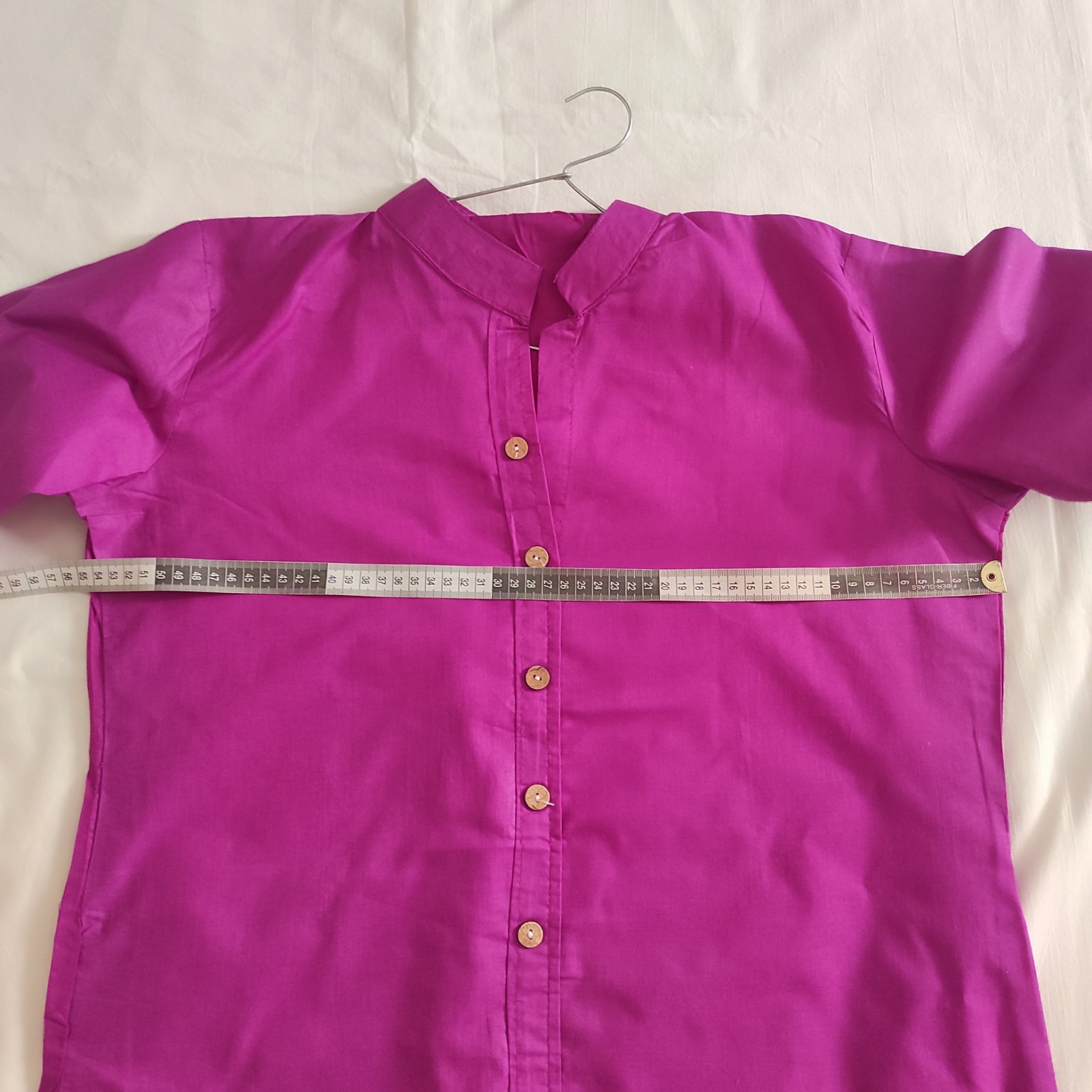 Boho Cotton Kurta Plus Size L / 1XL Magenta Indian Ethnic Festival Tunic