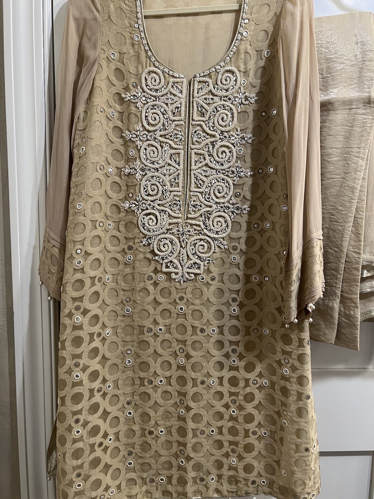 Women Pakistan Shirt, Dupatta and pants Size M By Sofia( Not Khadi,aghanoor, JJ)