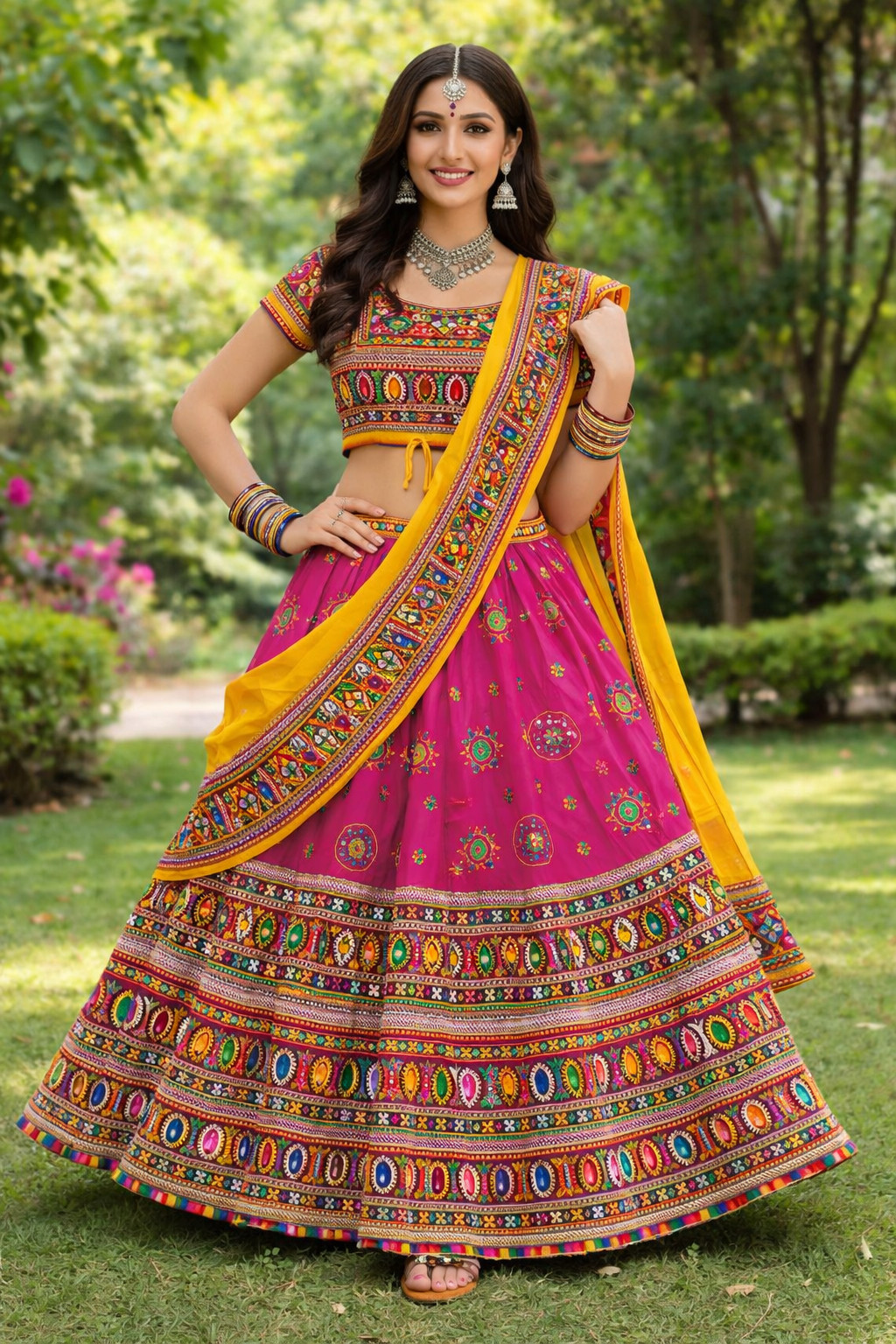 Ethnic Chaniya Choli Lehenga for Navratri | Dandiya Garba Outfit