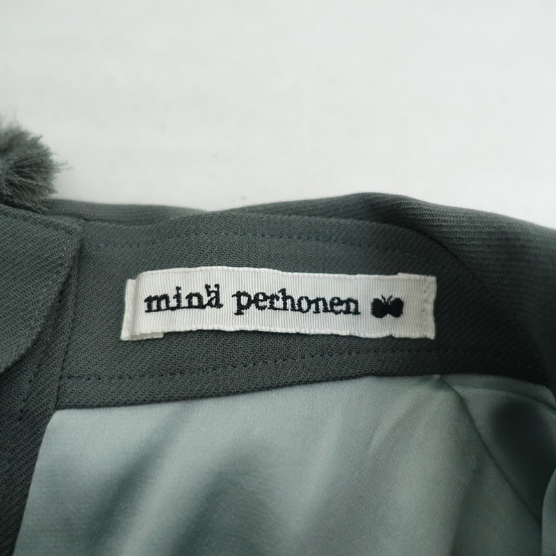 Mina Perhonen Relaxante Fringe Collar Wool Blouse Size 40-42