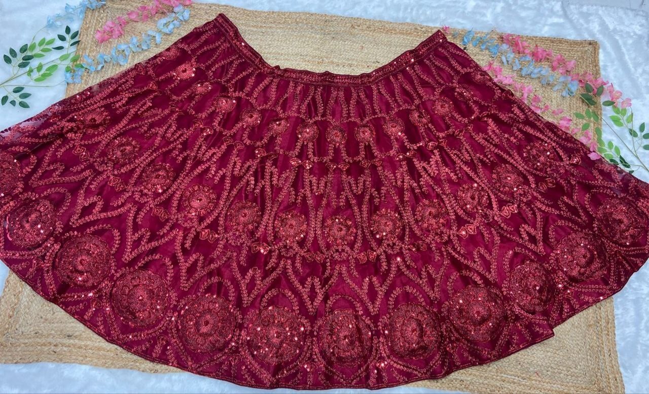 Launching New Premium Soft Net Lehenga Choli And Dupatta For Wedding /Party Wear
