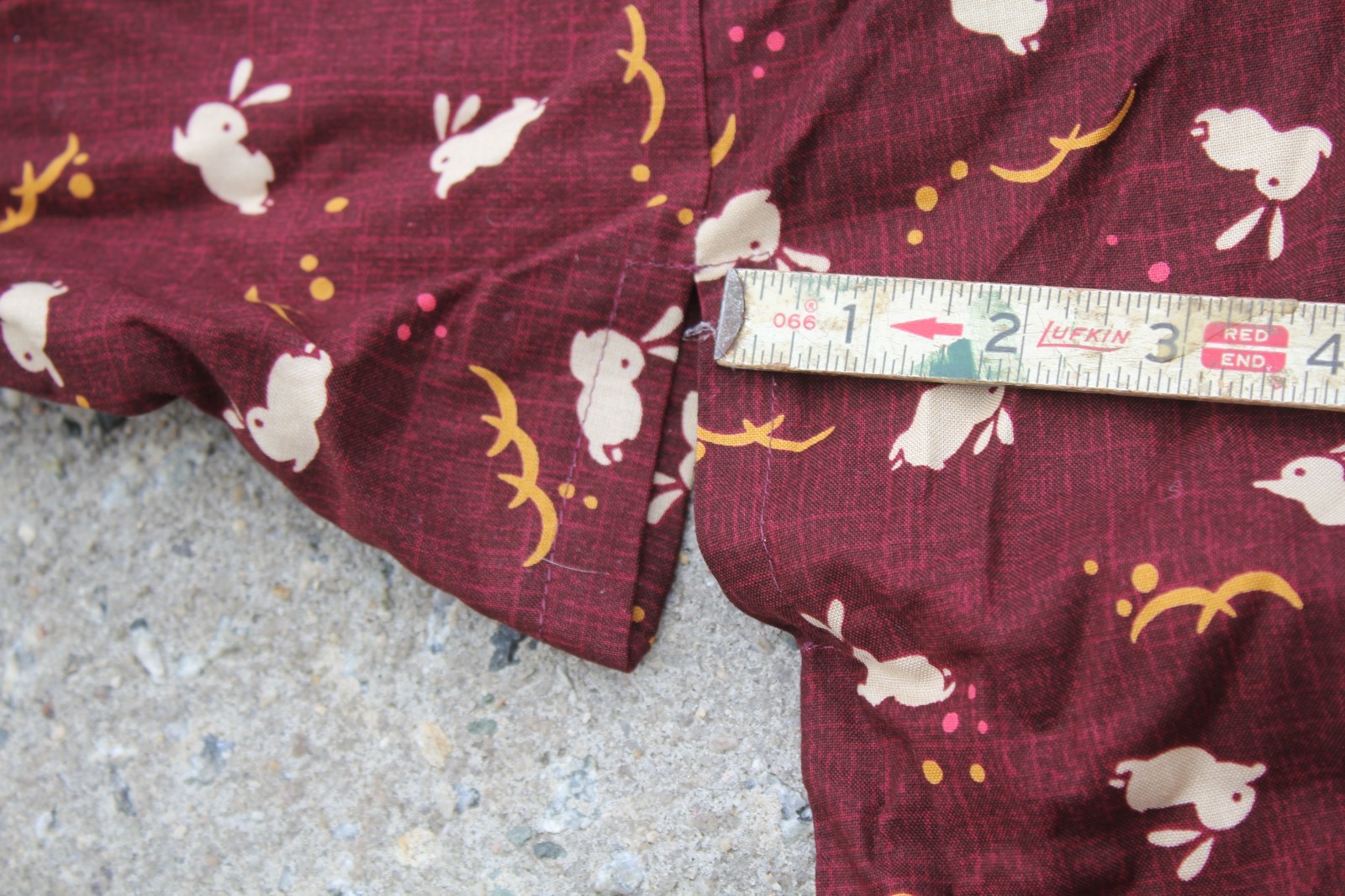 Japanese Kimono Samue Women Bunny Rabbits Pattern Komon OSFM NEW Brown Working