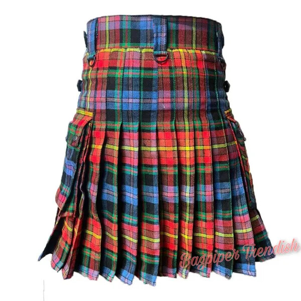Scottish Tartan LGBT Utility Modern KILT for Men Sizes 28″ to 62″