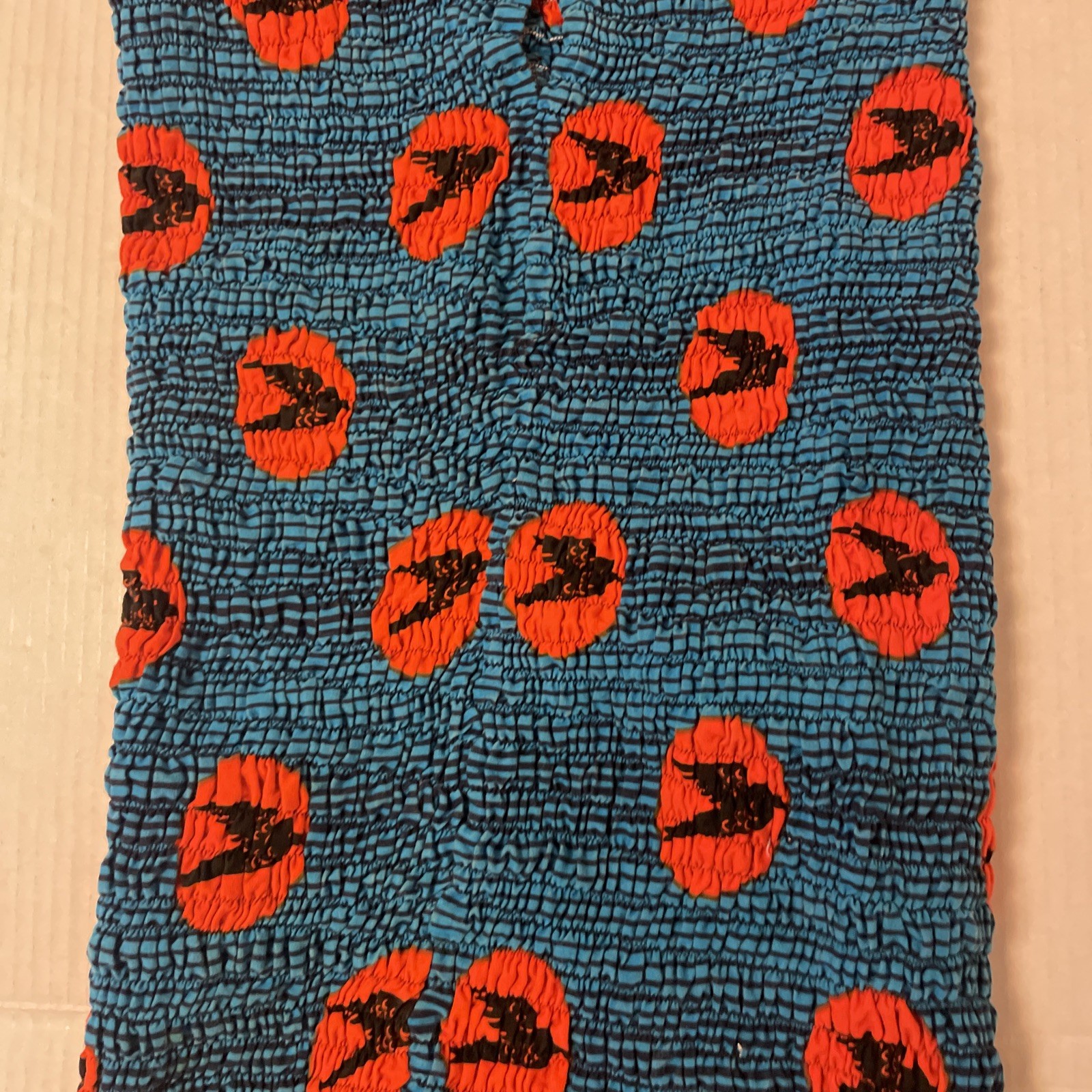 Women’s African Wax Dashiki Ankara Homemade Blue Body Con Tube Scrunchy Dress