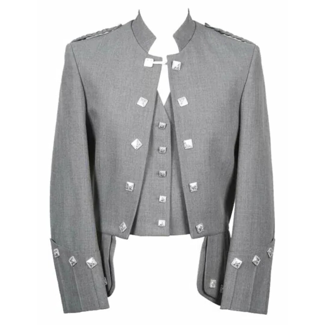 Doublet Kilt Jacket Scottish Military Piper Men’s Wool Tunic Drummer Uniform
