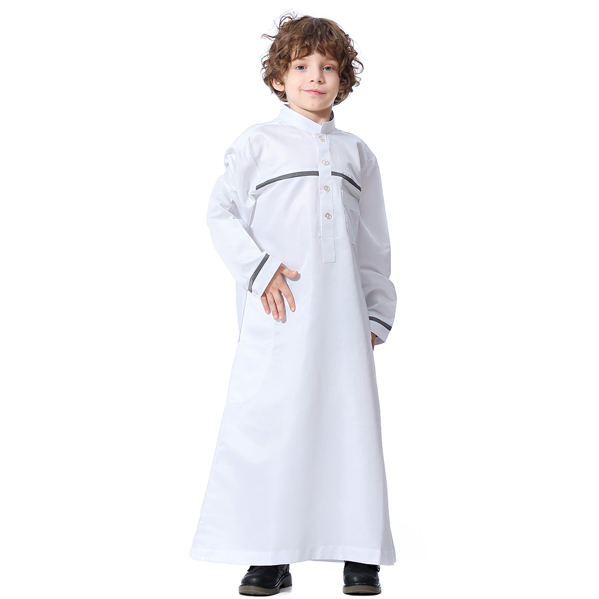 Muslim Boys Kids Thobe Robe Daffah Dishdasha Islamic Kaftan Abaya Dress Arab New