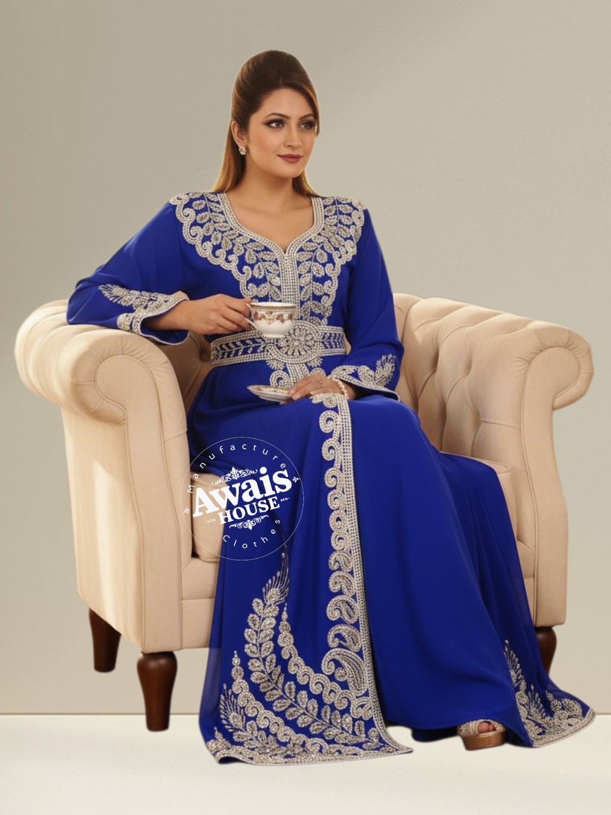 Dubai Kaftan Abaya Jalabiya Abaya Farasha lONG Embroidery islamic clothing