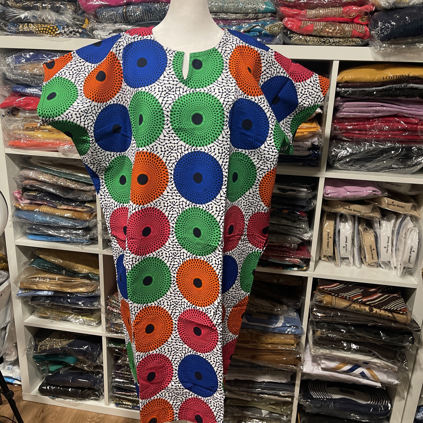 Women’s Simple African Ankara Cotton Dress