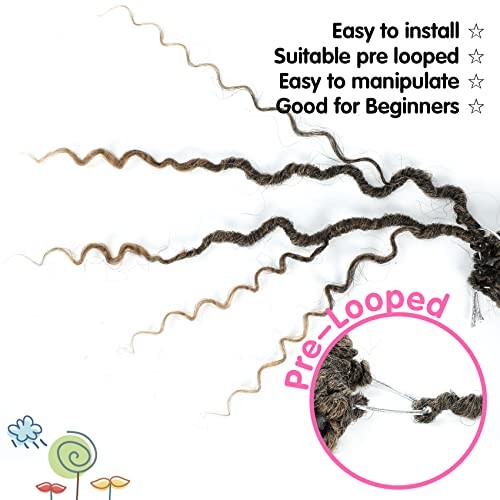 Goddess Locs Crochet Hair 12 Inch, 8 Packs New Faux 12 Inch (Pack of 8) T27#