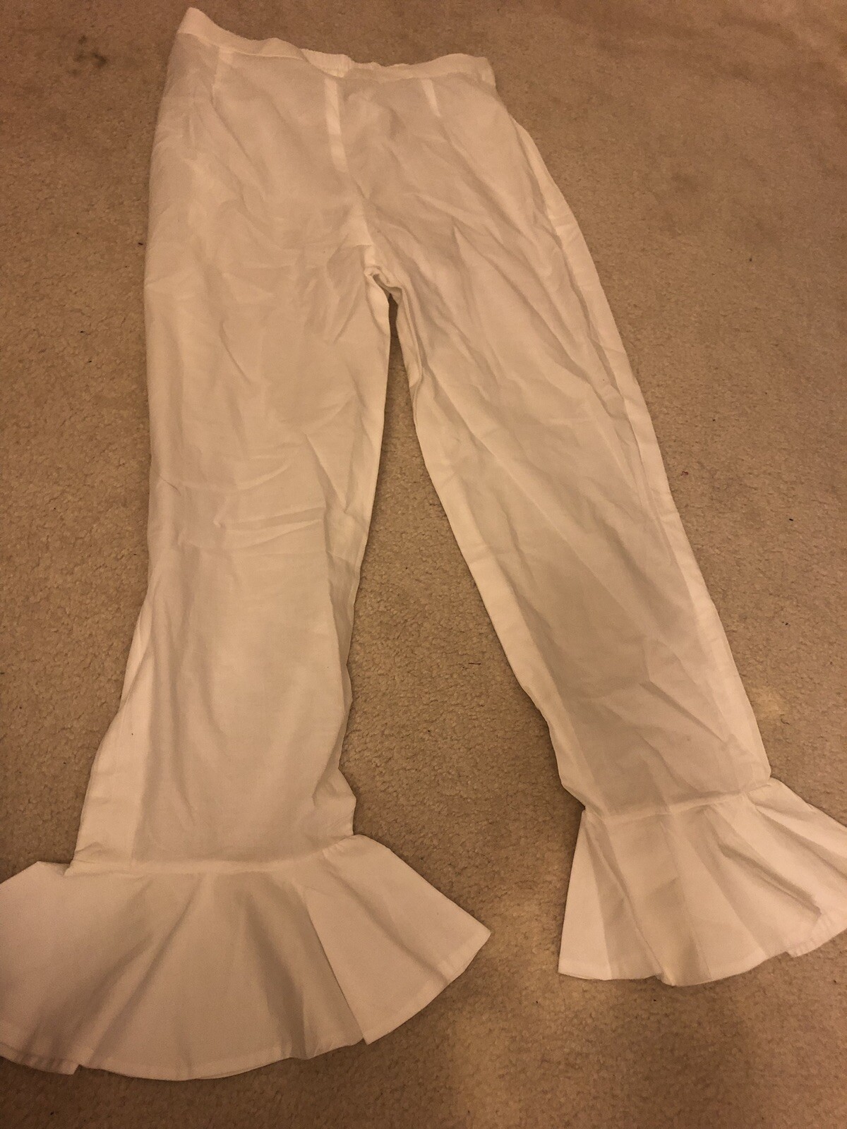 SAPPHIRE Designer pakistani Ruffle Hem pants sz L latest style! Eid Gharara