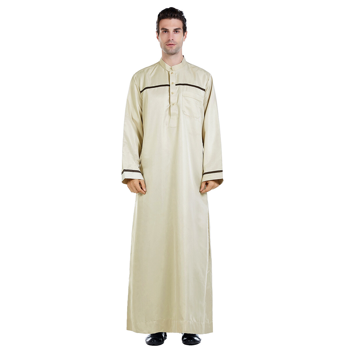 Saudi Men Robe Dishdasha Thobe Jubba Thoub Abaya Muslim Kaftan Islamic Ramadan