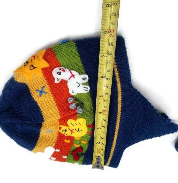 Handmade Chullo for kids – Peruvian Warmer hat for Winter knitting in Woll