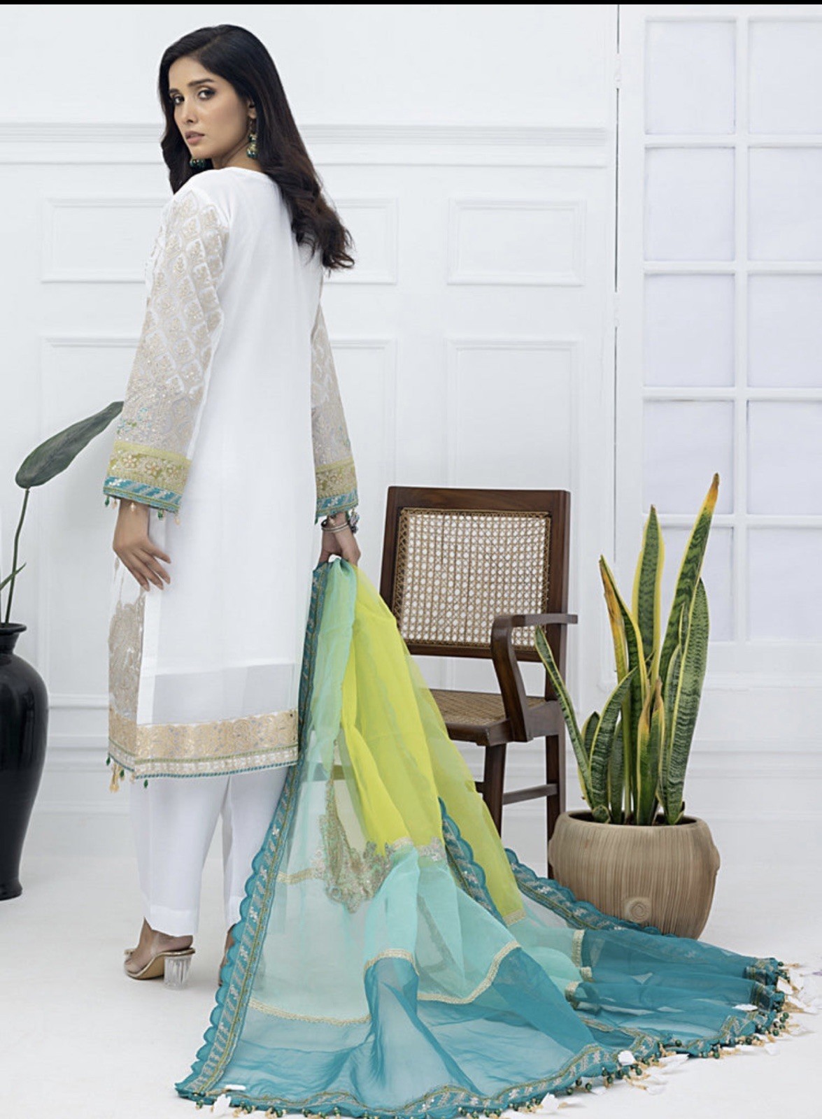 PAKISTANI MARIA B COPY CHIFFON PARTY WEAR DRESS
