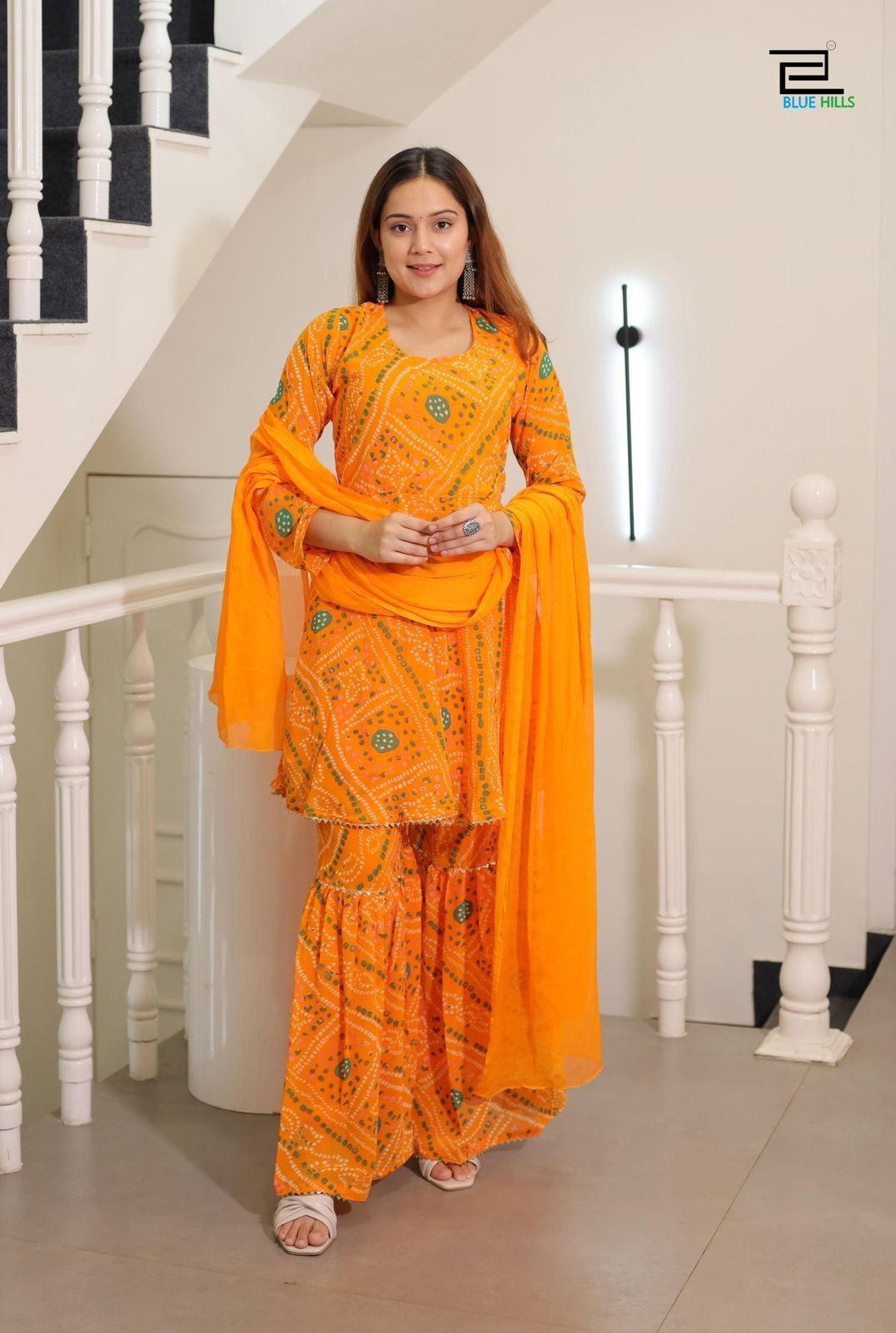 PUNJABI SHARARA PLAZZO KURTI PLAZZO SALWAR KAMEEZ SUIT WOMEN READY MADE DESIGNER