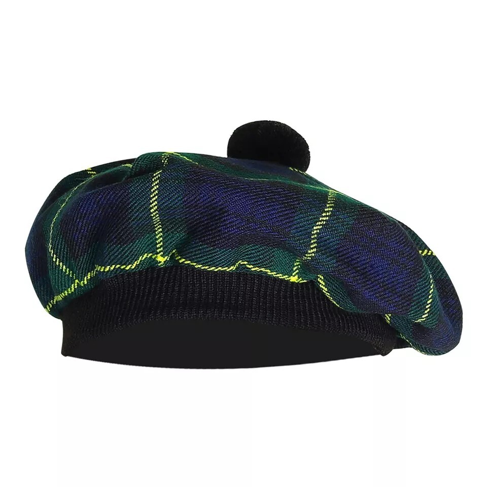 Men’s Gordon TAM o’ SHANTER Bonnet Beret Balmorals Tartan Tammy Hat